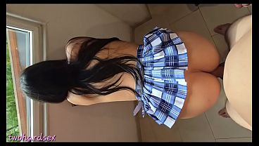 colegiala culona siendo follada con vista a la ventana