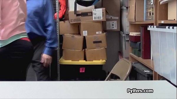 Pretty thief sucks cock after_getting caught