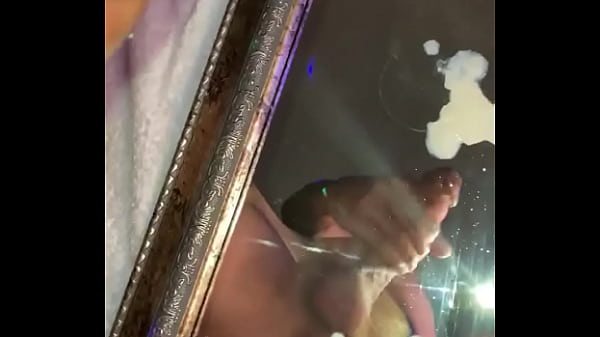Play MP4 - Moaning while he blows a huge cumshot on a mirror