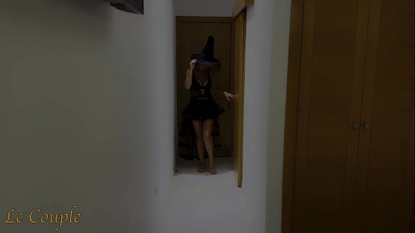 Wife was having halloween fun in witch costume until husband strated fucking her behind pov