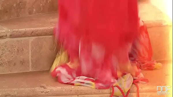 Sultry on the staircase