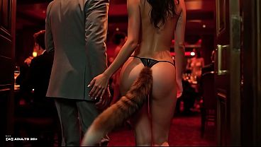 [AI-generated] Oriental Techno (watch with sound) Luxury AI Strip Club - Fox Tail Hostess, Sensual Go-Go Dancers &amp_ Private VIP Tease
