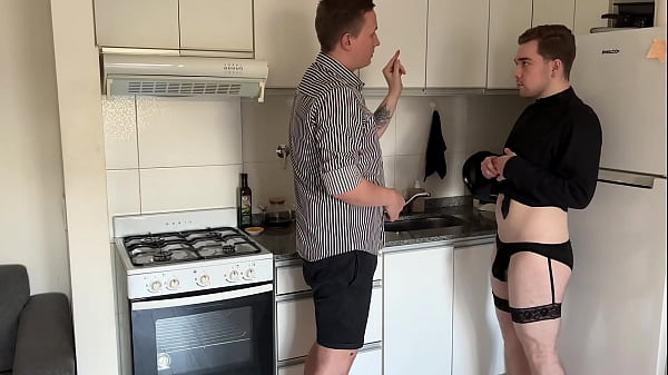 Bad Cleaner should Clean my Cock now, Deepthroat Blowjob and Breeding Femboy'_s Tight Ass