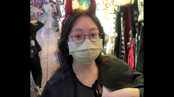 Lusty dress walking on the street