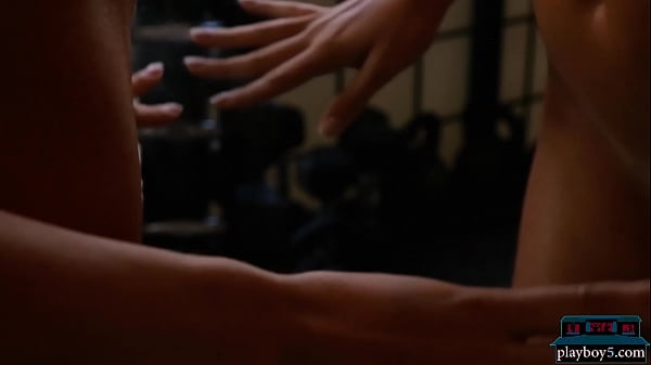 Portuguese Playboy MILF babe Carmen Nikole amazingstriptease in a gym