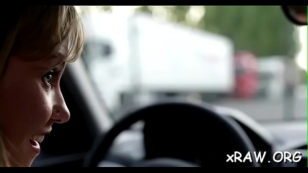 Brunette hair wild collision with cock 