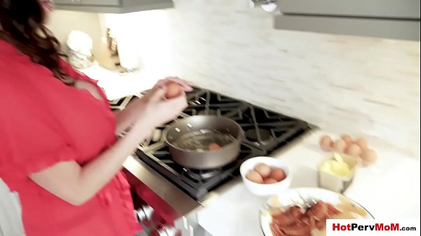 Busty MILF stepmom sneaked in for stepsons bigcock