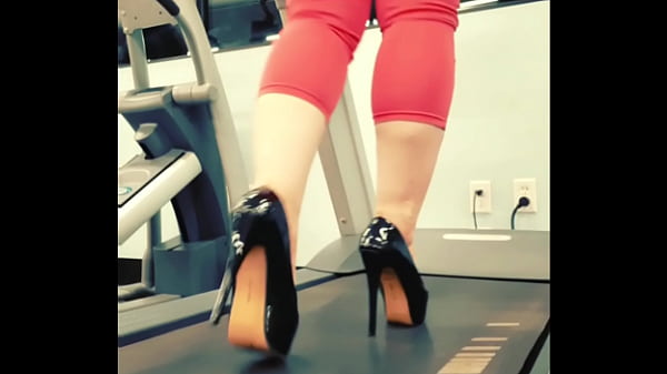 Nonton Stiletto High Heels Public Gym Treadmill Walking In Pleasers Tall Shiny Black Stripper Shoes Workout Yoga Pants Exercise Cardio - Kyra Hellfire thumbnail