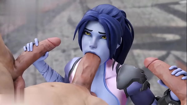 Widow maker from overwatch fucked by 2 guys