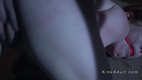 Hogtied_redhead caned and fucked_in dungeon