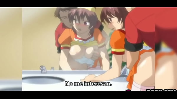 Ardientes chicas en uniforme de comida rapida tragan la polla de su genrente uncensored hentai