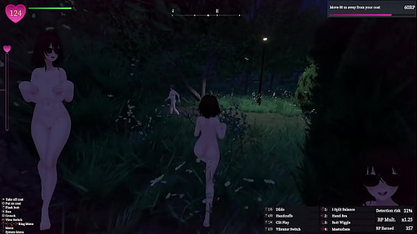 Secret flasher manaka quests in park voyeur game 