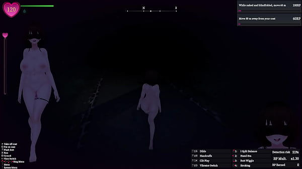 Secret flasher manaka quests in park voyeur game 