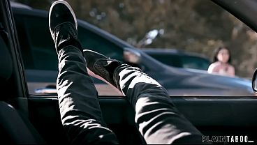 Joanna Angel Finds Small Hands Crashing In His Car And Invites Him Over.the Sexy Petite Tattooed Babe Really Likes Him And Lets Him Anal Fuck Her thumbnail
