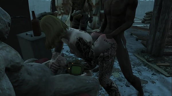 Fallout 4 gangbang with raiders 