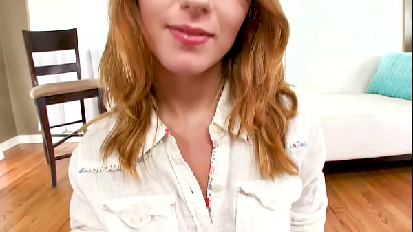 Jonni hennessy cute 19 yo redhead teen big cock pov blowjob and cum swallow must see a first time on camera