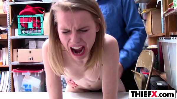 Caught teen thief gives security officer a nice blowjob