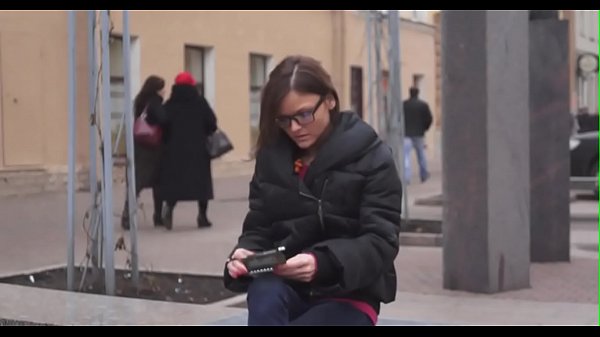 Shoving teenie in glasses