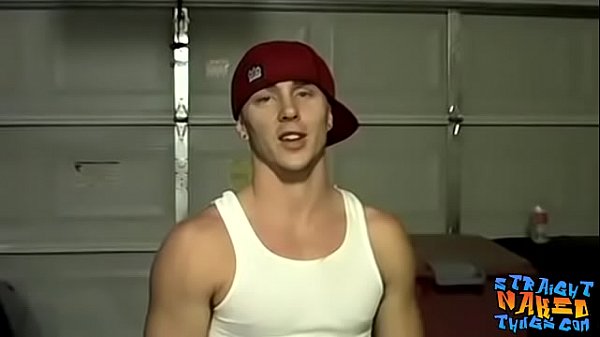 Muscular straight thug masturbation 