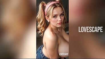 Shy blonde hentai cutie hesitates then sucks cock until sticky facial blast 