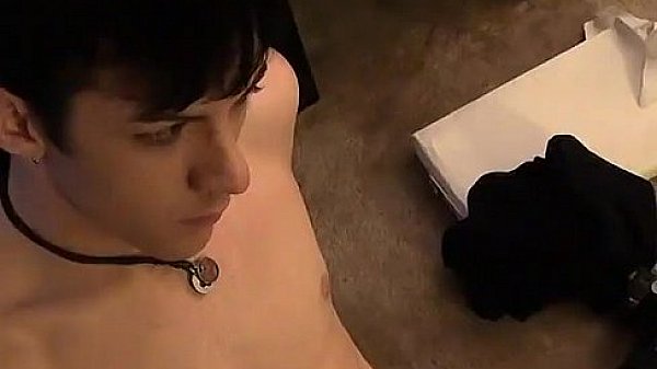 Hot gay Jared is jumpy about his first time wanking off on 