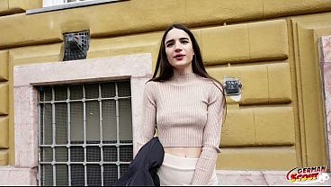 German Scout - Eye Rolling Orgasm For Slim French Girl Candie Luciani At Casting Fuck thumbnail