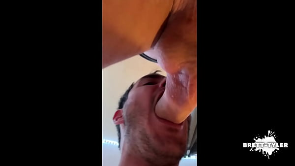 XXL thick cock wanks, gets blowjob and then spunks all over guys mouth 