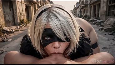 Dressed as 2B from NieR I Got Caught in the Ruins... He Bred My Tight Android Pussy Deep [AI]