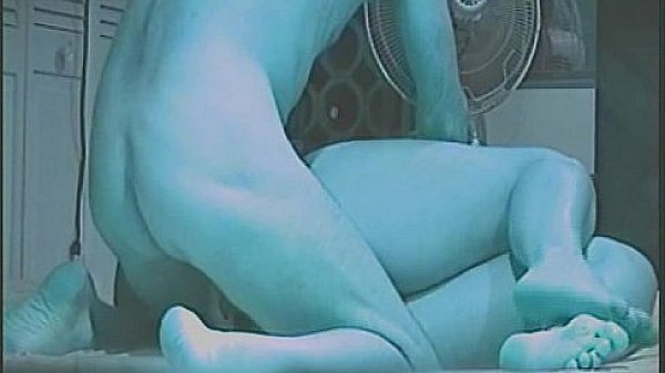 Big ass and belly hot sex on the futon in light blue mode 