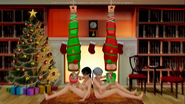 Hung By_The Chimney WithCare Yuri Bondage Sex ChristmasTheme 3D MMD