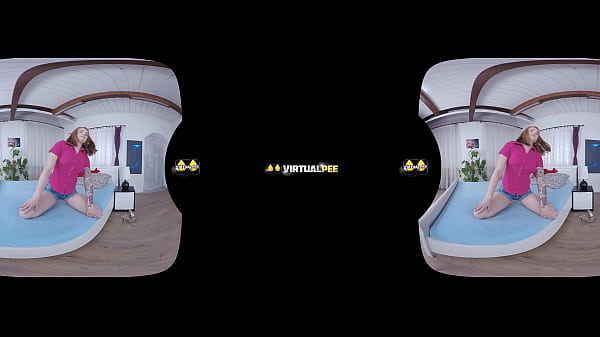 Czech teenis caught peeing her pants VR Porn