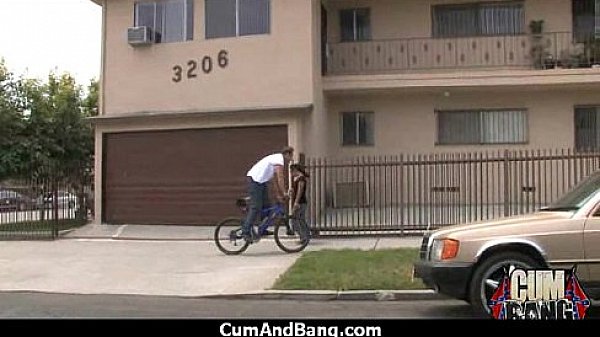 Nice ebony fucked by several white guys in all holes 26 