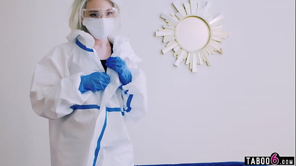 Crazy quarantine pandemic_porn with blonde teen Lola Fae and her partner