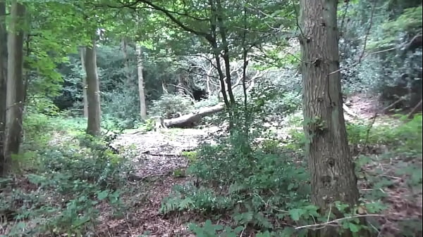 Strip,wank and run in wood 