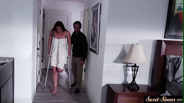 Busty stepmom rubs pussy while cockriding 