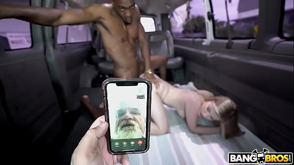 BANGBROS - His Young White Harlow West Taking BBC In Van Full Of Strangers 