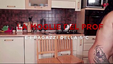 The professor's wife makes a dp with the students 