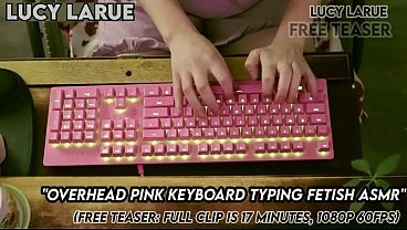 "overhead pink keyboard typing fetish asmr" 