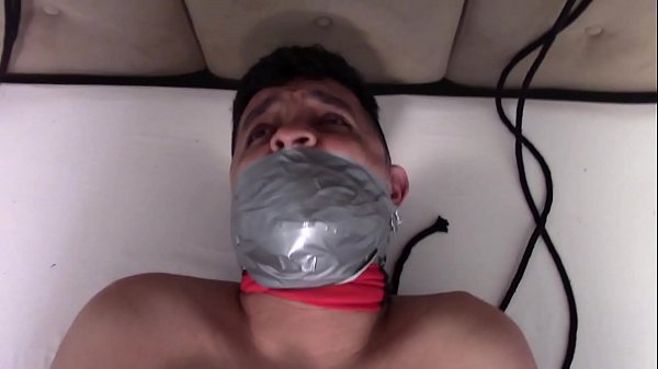 Kaxorr&atilde;o First Time In Bondage Is Tied Up Gagged Tapeggaged And Get Cum In Your Face thumbnail