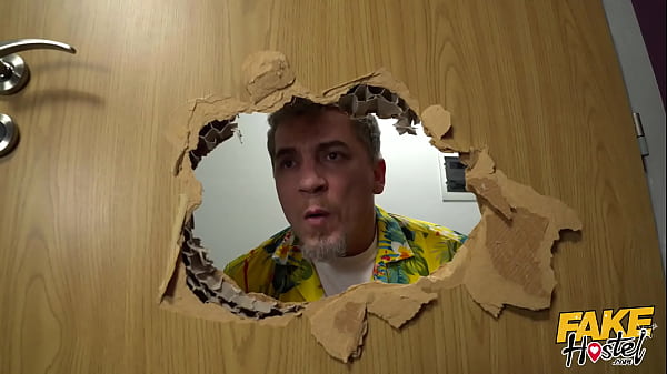 Fake hostel happy russian teen tries out her new fucking machine anal sex squirts climaxing with a plastic cock filling one hole while a real cock fills the other finishing with ass creampie