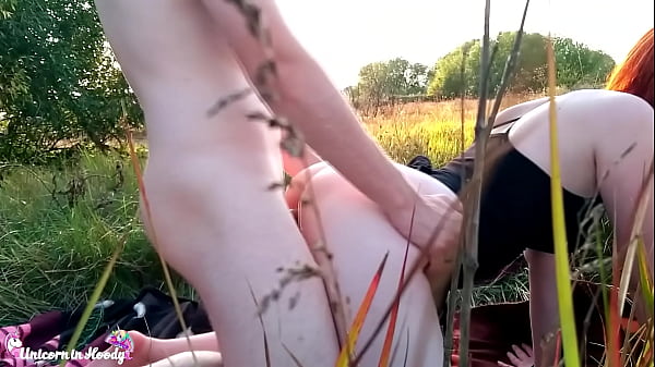 Play MP4 - Redhead Teen Fuck in Various Poses and Facesitting - Cum on Tummy in Forest