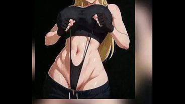 Hentai catgirl blonde big boobs anime nsfw