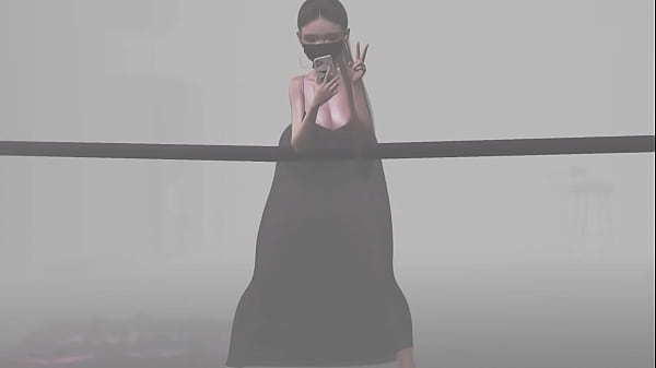 Transparent dress in the street second life 