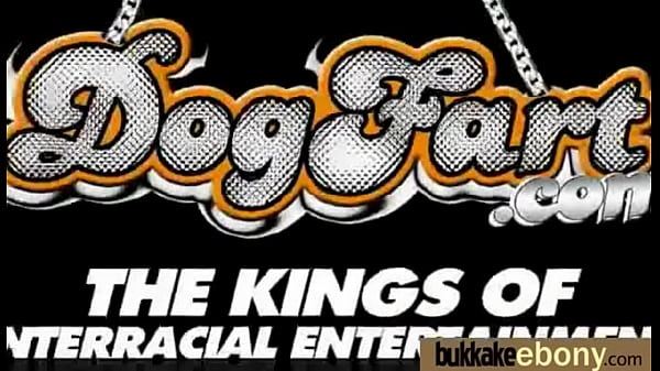 Interracial bukkake sex with black porn star 17