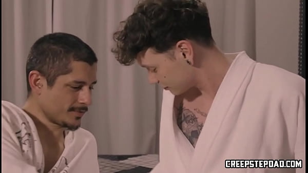 Nice looking ass dude gets ass fucked by his stubborn stepdad with big strong dick 