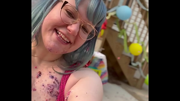 Joan Day birthday cake fun and hose down 