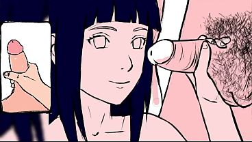 Futanari Hinata Hyuga Squatting And Stroking A Thick Blonde Hairy Cock thumbnail