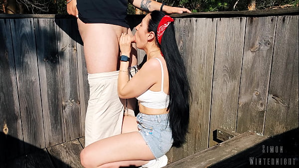 Bts risky outdoor facefuck and cum in throat we did it at the hunting tower 