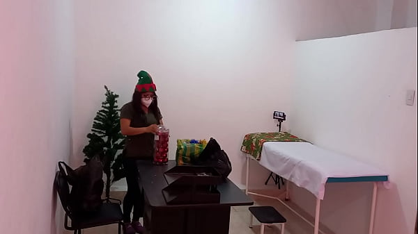 THE NURSEIS CAUGHT IN THE HOSPITAL DECORATING THE DOCTORS OFFICE AND GETTING SUPER SEXYAND HOT