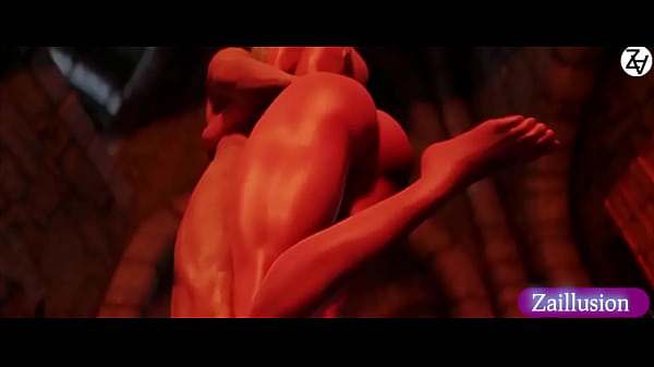 Curvy woman with hugs man 3d story trailer 